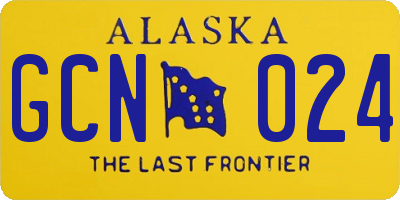 AK license plate GCN024