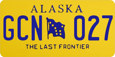 AK license plate GCN027