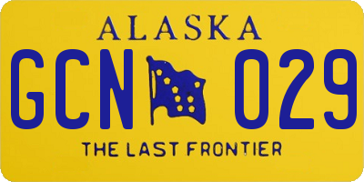 AK license plate GCN029