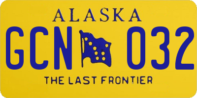 AK license plate GCN032