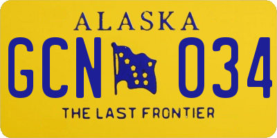 AK license plate GCN034