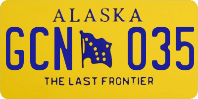AK license plate GCN035