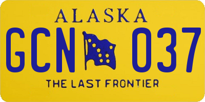 AK license plate GCN037