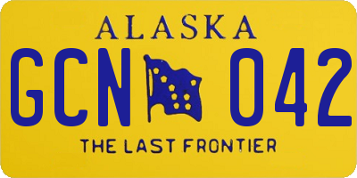 AK license plate GCN042