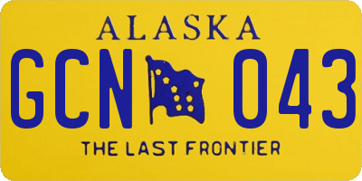 AK license plate GCN043