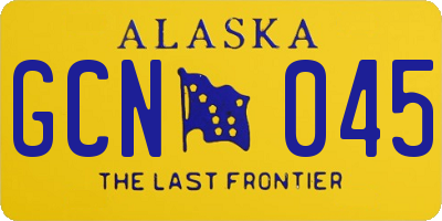 AK license plate GCN045