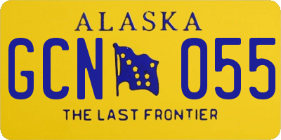 AK license plate GCN055