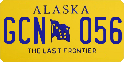 AK license plate GCN056