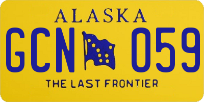 AK license plate GCN059