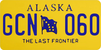 AK license plate GCN060