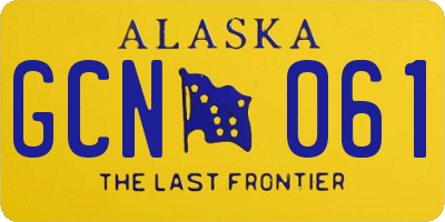 AK license plate GCN061