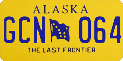 AK license plate GCN064