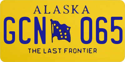 AK license plate GCN065