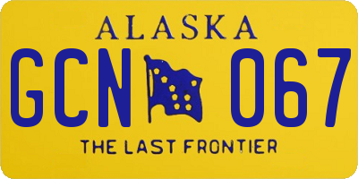 AK license plate GCN067