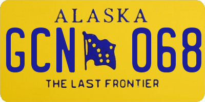 AK license plate GCN068