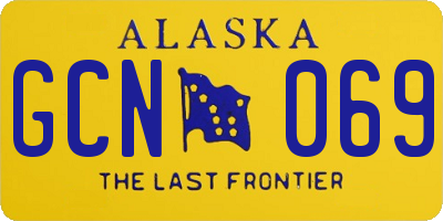AK license plate GCN069