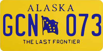 AK license plate GCN073