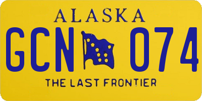 AK license plate GCN074