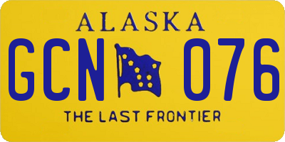 AK license plate GCN076