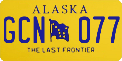 AK license plate GCN077