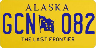 AK license plate GCN082
