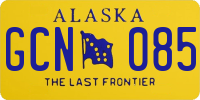 AK license plate GCN085