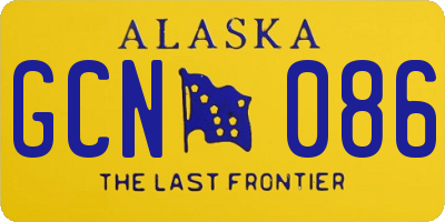 AK license plate GCN086
