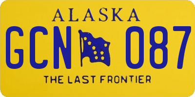 AK license plate GCN087