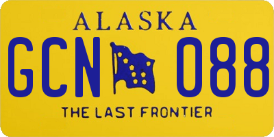 AK license plate GCN088