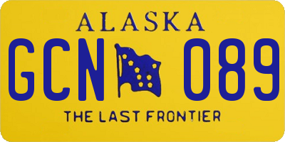 AK license plate GCN089