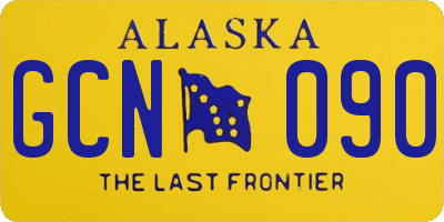 AK license plate GCN090