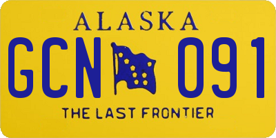AK license plate GCN091