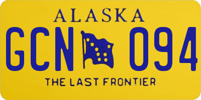 AK license plate GCN094