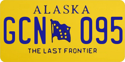 AK license plate GCN095