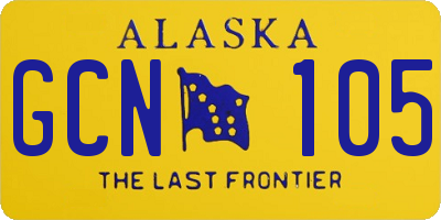 AK license plate GCN105