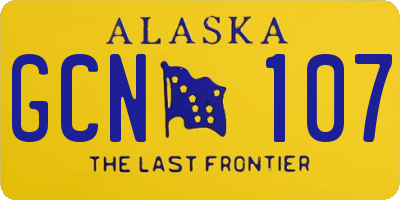 AK license plate GCN107