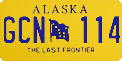 AK license plate GCN114