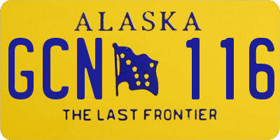 AK license plate GCN116