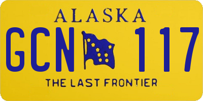 AK license plate GCN117