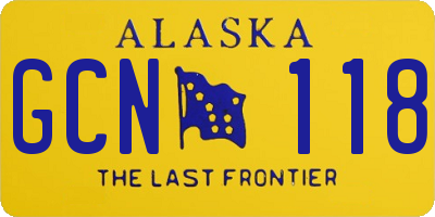 AK license plate GCN118