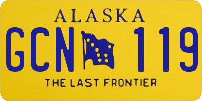 AK license plate GCN119