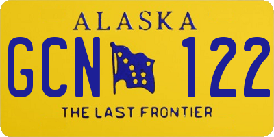 AK license plate GCN122