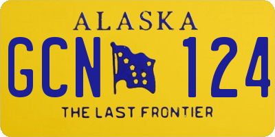 AK license plate GCN124