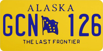 AK license plate GCN126
