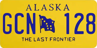 AK license plate GCN128