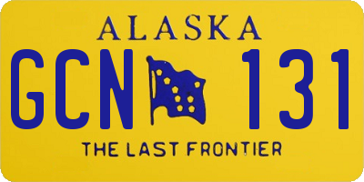 AK license plate GCN131