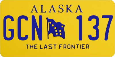 AK license plate GCN137