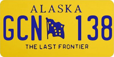 AK license plate GCN138