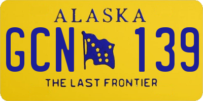 AK license plate GCN139
