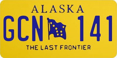AK license plate GCN141